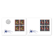 First-day cover «Christmas – Sacred art» Set of blocks of four (8 stamps, postage value CHF 13.60) on 2 first-day covers (FDC) C6