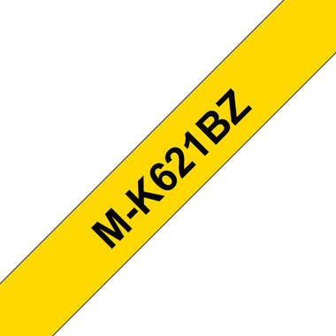 PTOUCH Ruban, non laminé noir/jaune M-K621BZ pour PT-65/75/85/110 8m x 9 mm
