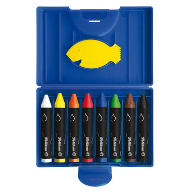 PELIKAN Crayons de cire Griffix 666/8WL 8 couleurs ass. étui
