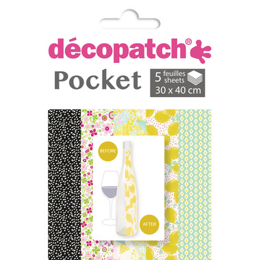 DECOPATCH Carta Pocket Nr. 17 DP017O 5 fogli di 30x40 cm
