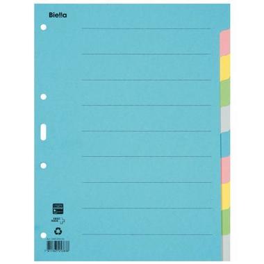 BIELLA Register Karton farbig A4 461410.00 10 - teilig, blanko