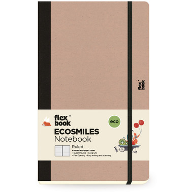 FLEXBOOK Carnet de notes Ecosmiles 21.00121 ligné 13x21 cm almond