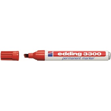EDDING Marqueur permanent 3300 1-5mm 3300-2-10 rouge 10 pcs.