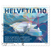 Briefmarke «Forschungsstation Jungfraujoch» Einzelmarke à CHF 1.10, gummiert, gestempelt