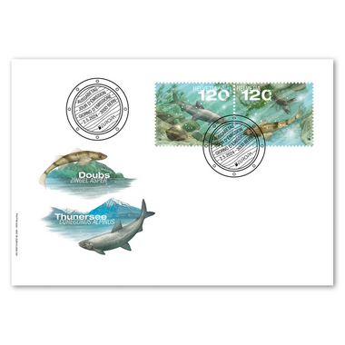 Busta primo giorno «EUROPA – Fauna e flora subacquee» Serie (2 francobolli, valore facciale CHF 2.40) su busta primo giorno (FDC) C6
