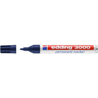 EDDING Permanent Marker 3000 1,5 - 3mm 3000 - 17 stahlblau