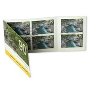 Stamps CHF 0.90 «Verzasca», Stamp booklet with 50 stamps Stamp booklet «Swiss river landscapes», self-adhesive, cancelled