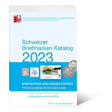 Catalogo dei francobolli svizzeri 2023 (te/fr) Catalogo dei francobolli dell'Associazione svizzera dei negozianti in filatelia, framcese/tedesco