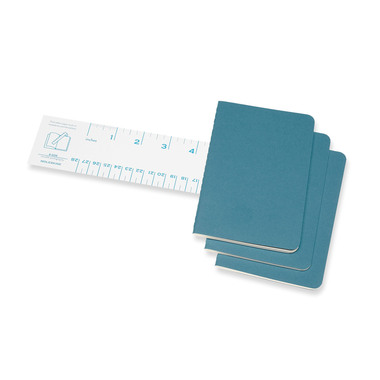 MOLESKINE Notizbuch Karton 3x P/A6 629582 liniert, lebhaftes blau,64 S.