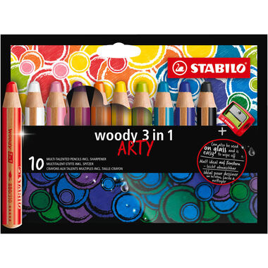 STABILO Farbstifte woody 3in1 880/10-1-20 ARTY 10 Stück