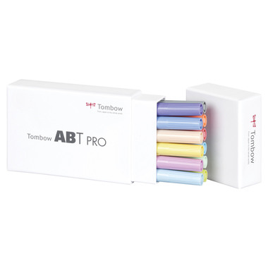 TOMBOW Dual Brush Pen ABT PRO ABTP-12P-2 Pastel Colours 12 Stück