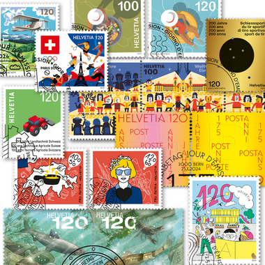 Set emissione 2/2024 Set emissione 2/2024 con francobolli singoli, con annullo