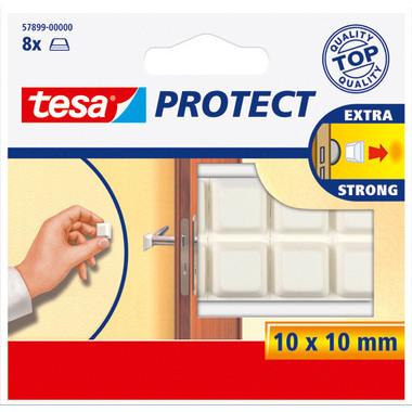 TESA Protect Schutzpuffer 10x10mm 578990000 weiss, selbstklebend 8 Stück