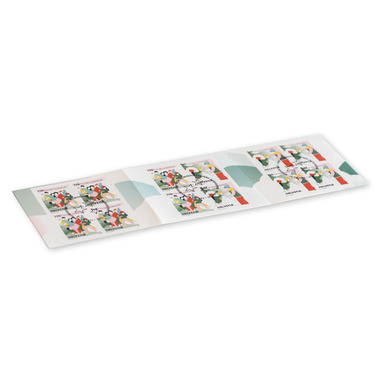 Carnet «Pro Juventute - Rester en lien» Carnet de timbres, 6 timbres chacun CHF 0.90+0.45 et CHF 1.10+0.55, autocollant, oblitéré
