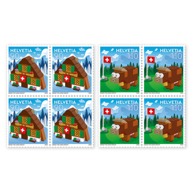 Set of blocks of four «LEGO» Set of blocks of four (8 stamps, postage value CHF 8.00), self-adhesive, mint