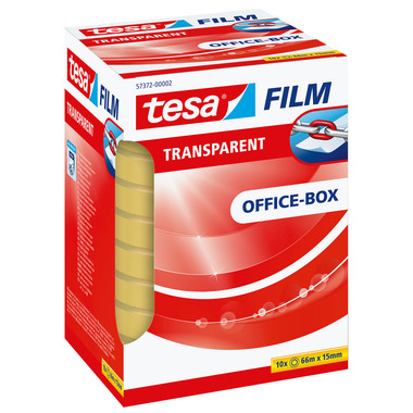 TESA Klebeband transp.Box 66mx15mm 573720000 10 pezzi