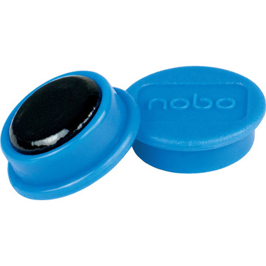 NOBO Magnet rund 13mm 1915285 blau 10 Stück