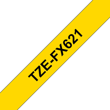 PTOUCH Flexitape lamin. nero/giallo TZe-FX621 per PT-550 9 mm