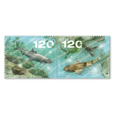 Francobolli Serie «EUROPA – Fauna e flora subacquee» Serie (2 francobolli, valore facciale CHF 2.40), gommatura, senza annullo