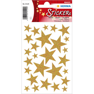 HERMA Sticker Stelle 15129 oro 27 pezzi /1 fogli