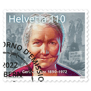 Briefmarke «Gertrud Kurz 1890–1972» Einzelmarke à CHF 1.10, gummiert, gestempelt