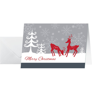 SIGEL Cartoline Natale DS256 Red Deer 25 pz.