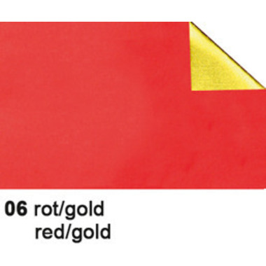 URSUS Foglia bricolage Alu 50x80cm 4442106 90g, rosso/gold