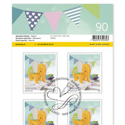 Stamps CHF 0.90 «Birth», Sheet with 10 stamps Sheet «Special events», self-adhesive, cancelled