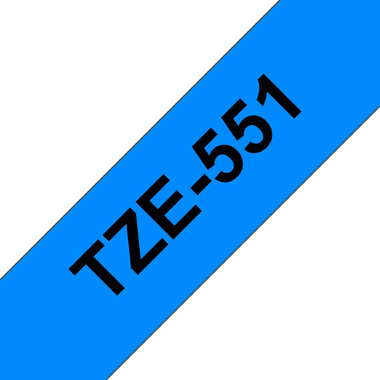 PTOUCH Nastro, plastificato nero/blu TZe-551 PT-2450DX 24 mm