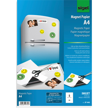 SIGEL Papier aimant A4 IP440 blanc 5 pcs.