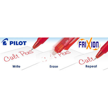 PILOT Frixion Clicker 0.7mm BLRT-FR7-B noir, rechargeable, corrig.