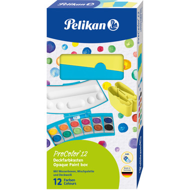 PELIKAN Boîte de couleur ProColor 701204 Türkis/Neongelb 12 couleurs