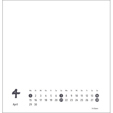 HEYE Bastelkalender weiss 22559 DE, 21x22cm 2024
