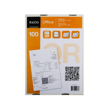 ELCO Bulletin de versement QR-facture, 100 pièces ELCO Bulletin de versement QR-facture, A4, 74589.29, perforé, 90g - 100 pcs.