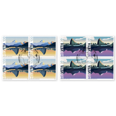 Set of blocks of four «Joint issue Switzerland–Thailand» Set of blocks of four (8 stamps, postage value CHF 12.00), gummed, cancelled