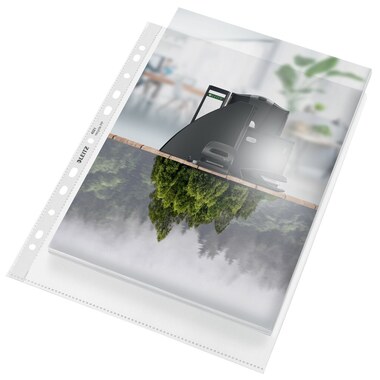 LEITZ Poches PP Recycle A4 4021-00-03 transparent, 100my 25 pcs.