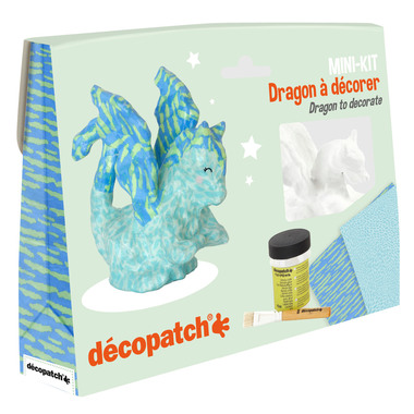 DECOPATCH Set d'art dragon KIT035C Bogen, Tier, Pinsel, Lack