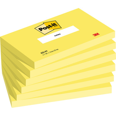 POST-IT Note adesive 76x127 mm 655-NY giallo neon 6x100 fogli