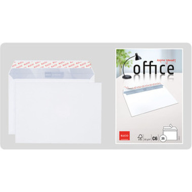 ELCO Buste Office s. finestra C6 74459.12 80g, bianco, colla 25 pezzi