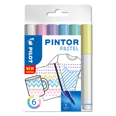 PILOT Marker Pintor Set Pastell M S6/0517474 6 pezzi