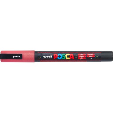 UNI-BALL Posca Marker 0.9-1.3mm PC3-ML RED rouge pailleté