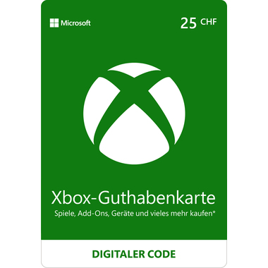 Carte cadeau Microsoft Xbox 25 CHF