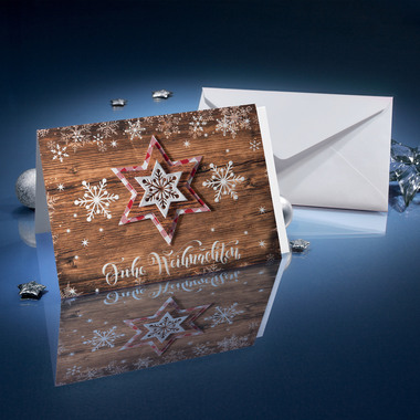 SIGEL Weihnachts-Karte/Couvert A6/A5 DS054 handmade, 250/100g je 10 Stück