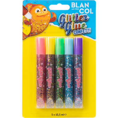 BLANCOL Glitter Glue Pen CONFETTI 32403 5x10,5ml