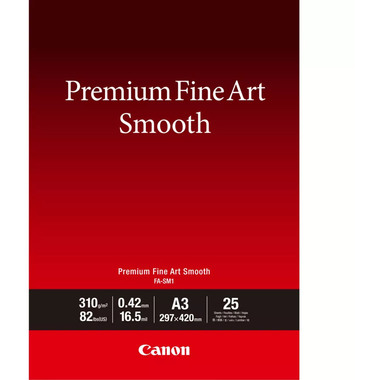CANON Premium Paper 310g A3 FASM2A3 Fine Art Smooth 25 fogli
