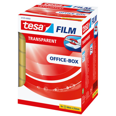 TESA tesafilm trasparente 25mmx66m 573790000 5 rl. + 1 rl. in Office-Box
