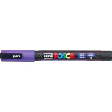UNI-BALL Posca Marker 0.9-1.3mm PC-3ML VIOLE violet pailleté