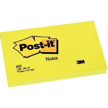 POST - IT Blocco 76x127mm 655 giallo / 100 fogli