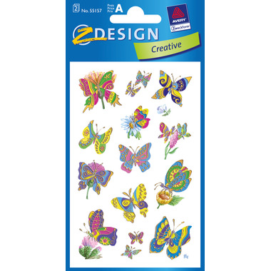 Z-DESIGN Sticker Creative 55157 Schmetterlinge 2 Stück