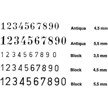 REINER Nummernstempel RH201028 Antiqua 5,5mm